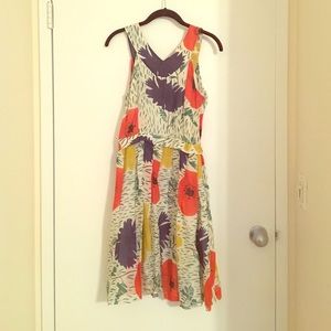 Floral silk dress